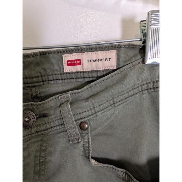 Wrangler Olive Green Straight Fit Pants 31x30 Gorpcore Earthcore Workwear - Picture 6 of 7
